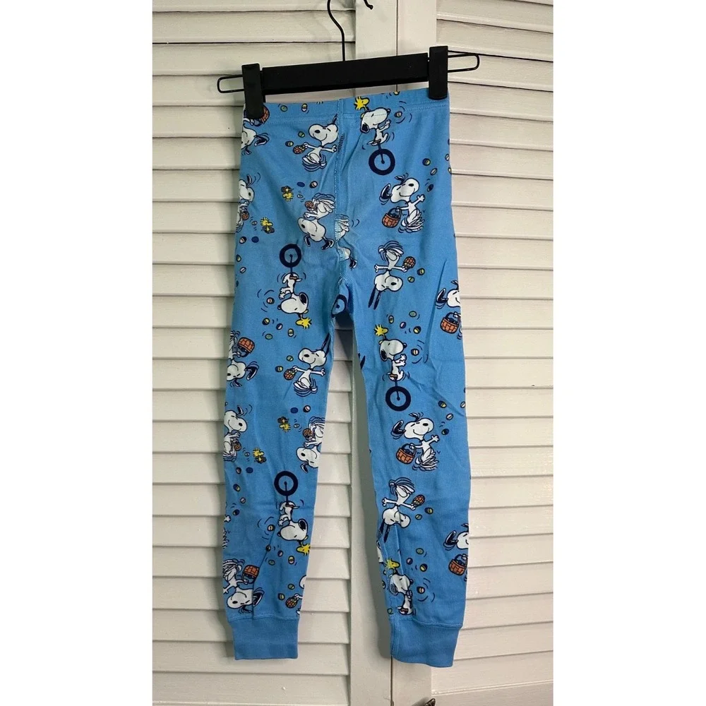 Hanna Andersson Size 110 5-6 Peanuts Snoopy Woodstock Easter Organic Pajamas LJs